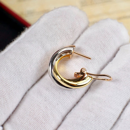 [Luna Brilliance] TRINITY ON DIAMOND CLASSIC EARRINGS