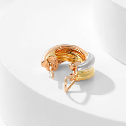 [Luna Brilliance] TRINITY ON DIAMOND CLASSIC EARRINGS