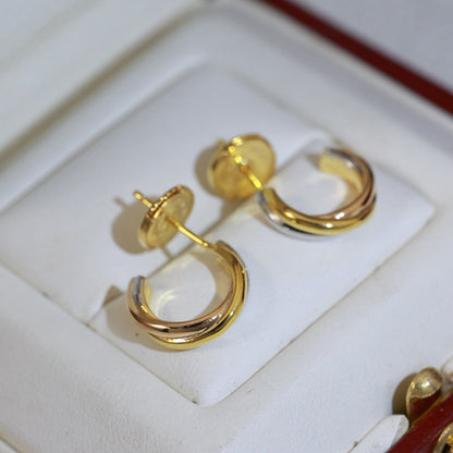 [Luna Brilliance] TRINITY ON DIAMOND MINI EARRINGS