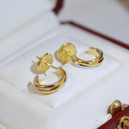 [Luna Brilliance] TRINITY ON DIAMOND MINI EARRINGS