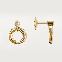 [Luna Brilliance] TRINITY ON DIAMOND  EARRINGS