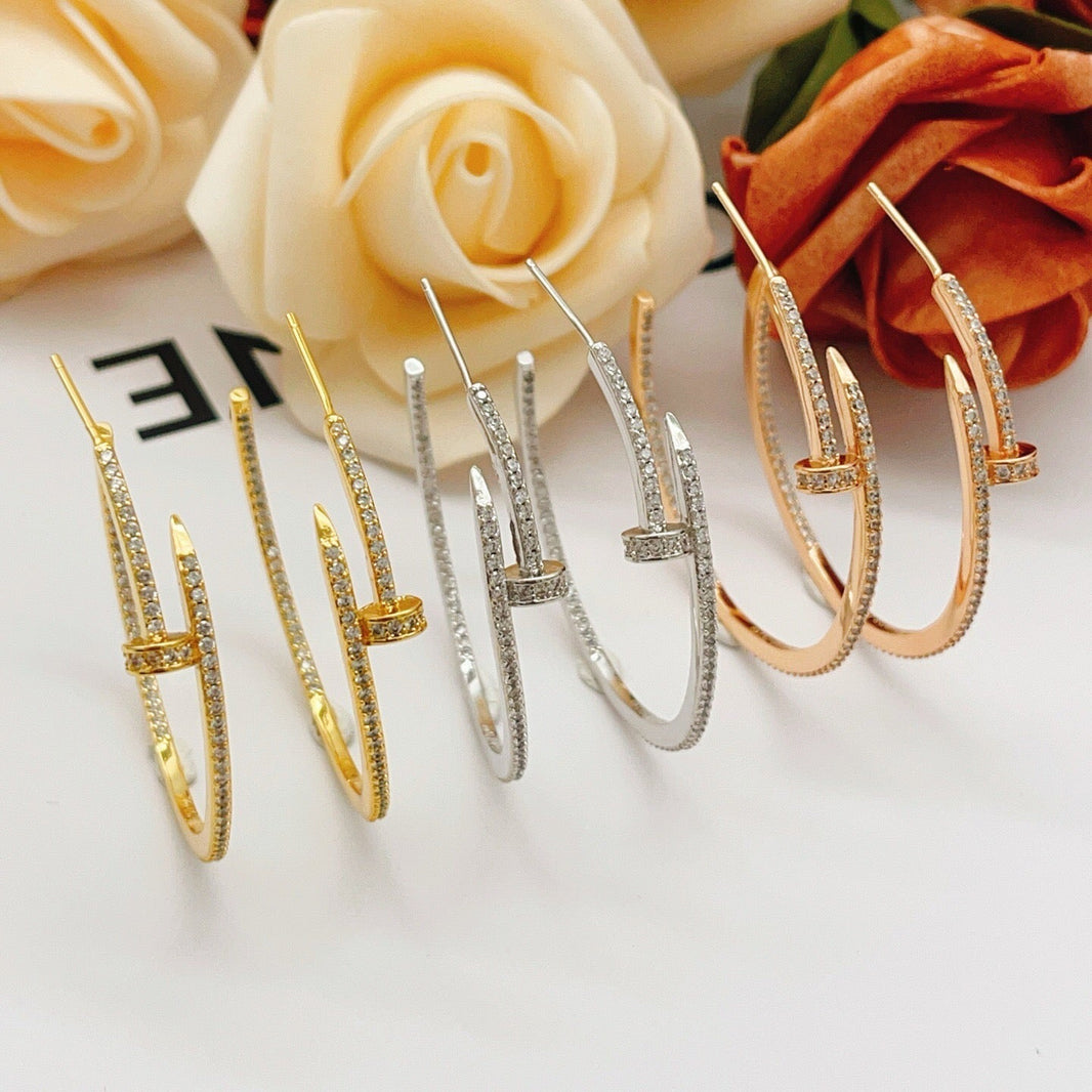 [Luna Brilliance] JUSTE FULL DIAMOND LARGE EARRINGS