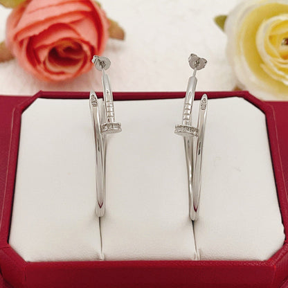[Luna Brilliance] JUSTE HALF DIAMOND LARGE EARRINGS