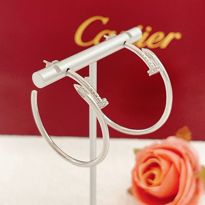 [Luna Brilliance] JUSTE HALF DIAMOND LARGE EARRINGS