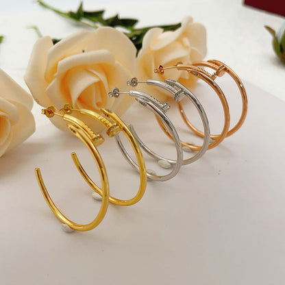 [Luna Brilliance] JUSTE HALF DIAMOND LARGE EARRINGS