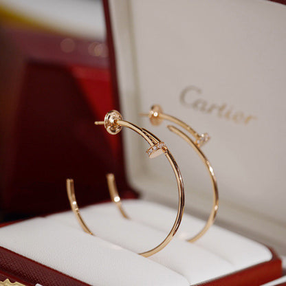 [Luna Brilliance] JUSTE HALF DIAMOND LARGE EARRINGS