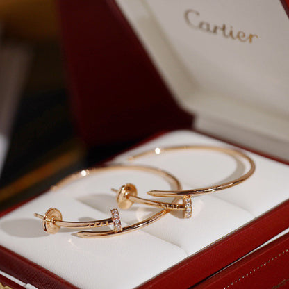 [Luna Brilliance] JUSTE HALF DIAMOND LARGE EARRINGS