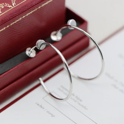 [Luna Brilliance] JUSTE HALF DIAMOND LARGE EARRINGS