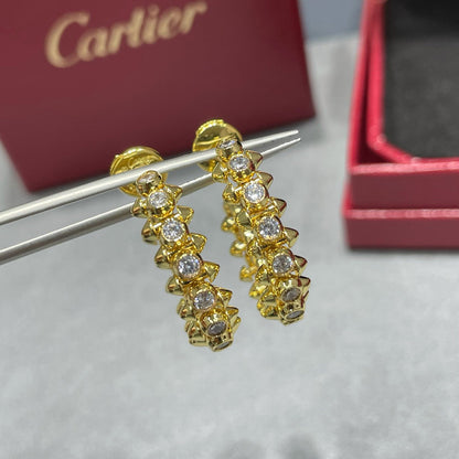 [Luna Brilliance] CLASH FULL DIAMOND MEDIUM EARRINGS