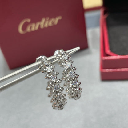 [Luna Brilliance] CLASH FULL DIAMOND MEDIUM EARRINGS