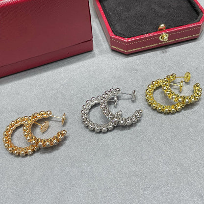 [Luna Brilliance] CLASH FULL DIAMOND MEDIUM EARRINGS