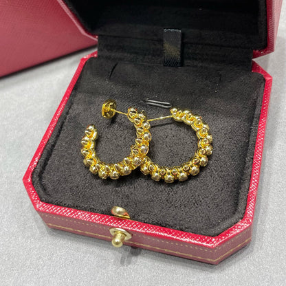 [Luna Brilliance] CLASH FULL DIAMOND MEDIUM EARRINGS