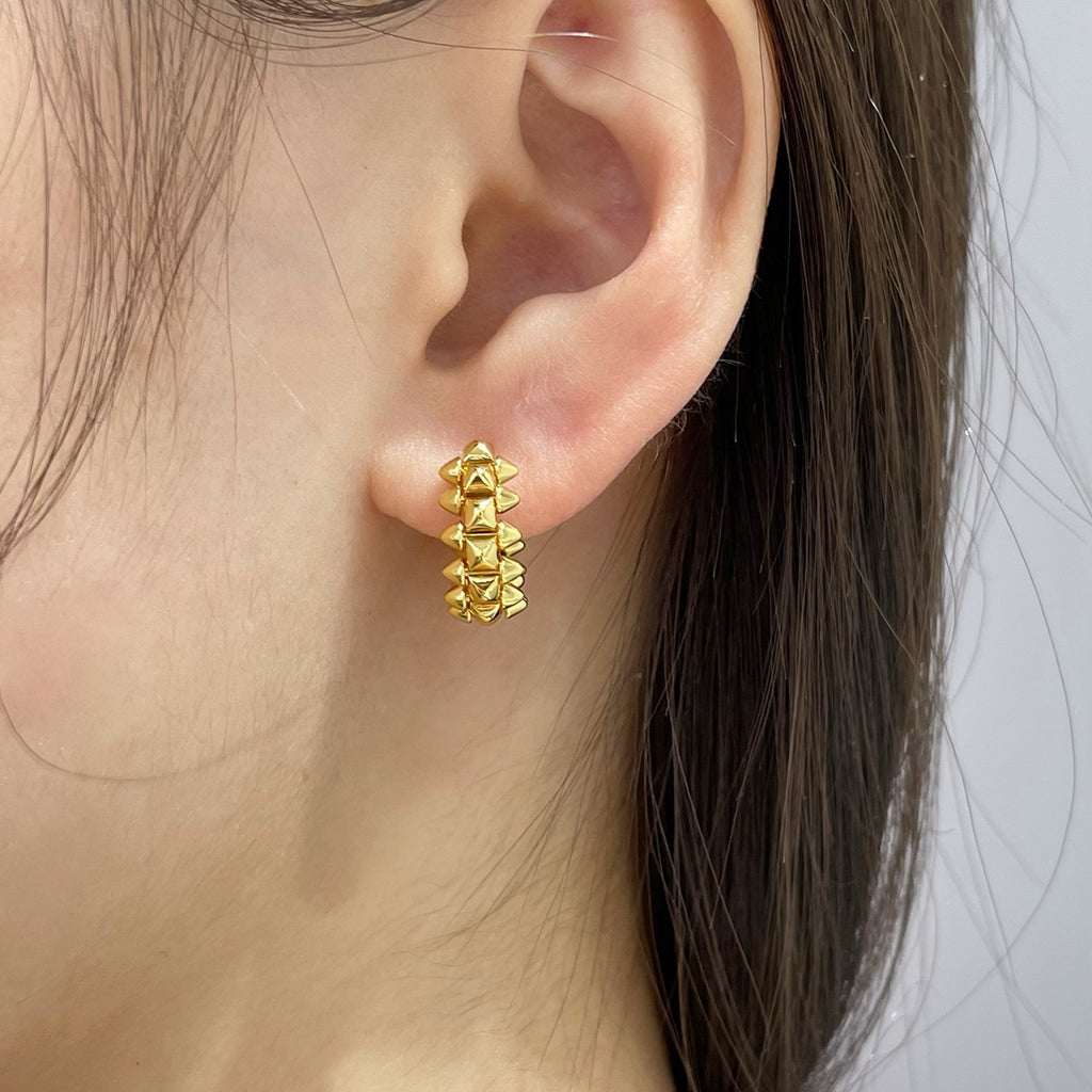 [Luna Brilliance] CLASH MINI HOOP EARRINGS