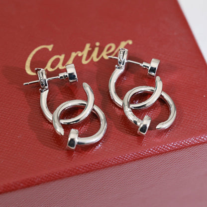 [Luna Brilliance] JUSTE NO DIAMOND DOUBLE EARRINGS