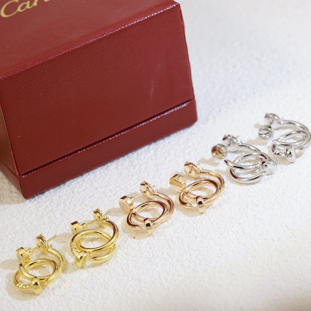 [Luna Brilliance] JUSTE NO DIAMOND DOUBLE EARRINGS