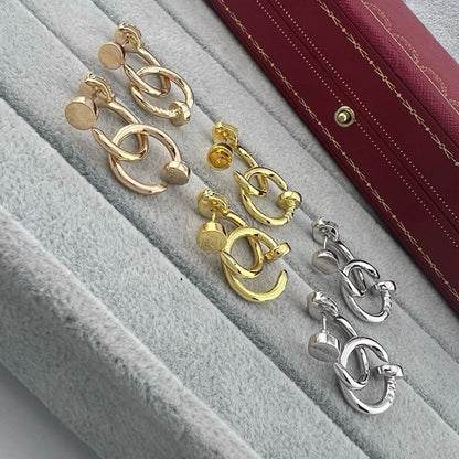 [Luna Brilliance] JUSTE NO DIAMOND DOUBLE EARRINGS