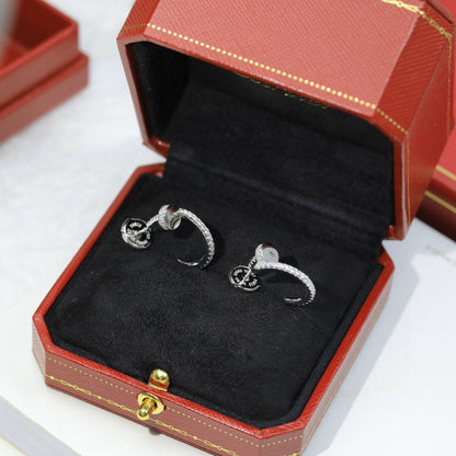 [Luna Brilliance] JUSTE FULL DIAMOND DOUBLE EARRINGS