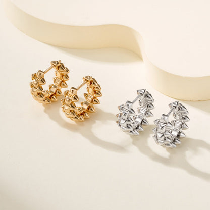 [Luna Brilliance] CLASH MINI HOOP EARRINGS