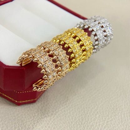 [Luna Brilliance] CLASH 9.2MM FULL DIAMOND DOUBLE ROW EARRINGS