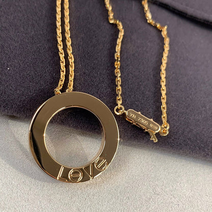 [Luna Brilliance] LOVE NECKLACE 16MM 3 DIAMONDS