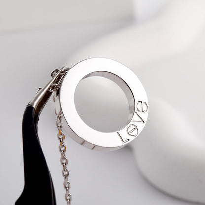 [Luna Brilliance] LOVE NECKLACE 16MM  FULL DIAMOND