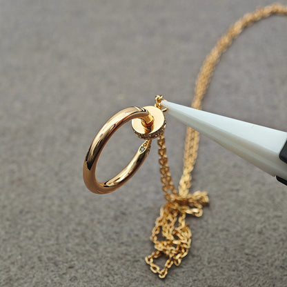 [Luna Brilliance] JUSTE NECKLACE HALF DIAMOND