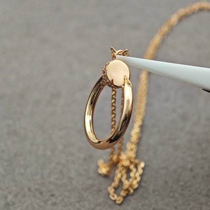 [Luna Brilliance] JUSTE NECKLACE HALF DIAMOND