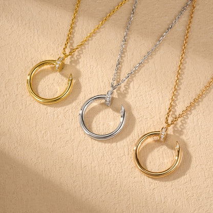 [Luna Brilliance] JUSTE NECKLACE HALF DIAMOND