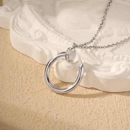 [Luna Brilliance] JUSTE NECKLACE HALF DIAMOND