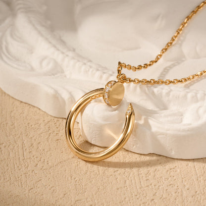 [Luna Brilliance] JUSTE NECKLACE HALF DIAMOND