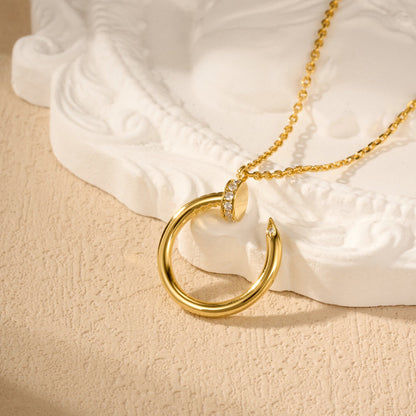 [Luna Brilliance] JUSTE NECKLACE HALF DIAMOND