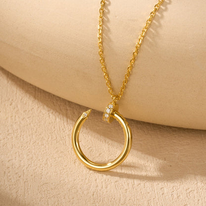 [Luna Brilliance] JUSTE NECKLACE HALF DIAMOND