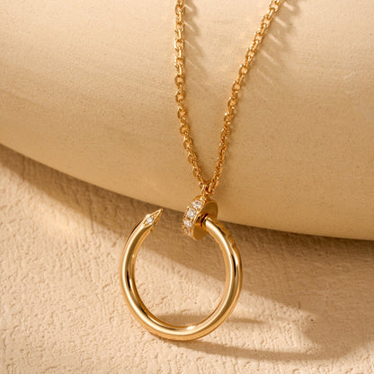 [Luna Brilliance] JUSTE NECKLACE HALF DIAMOND