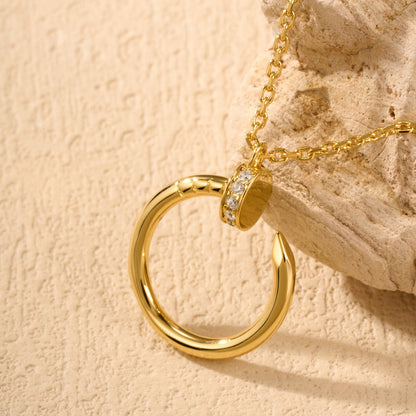 [Luna Brilliance] JUSTE NECKLACE HALF DIAMOND
