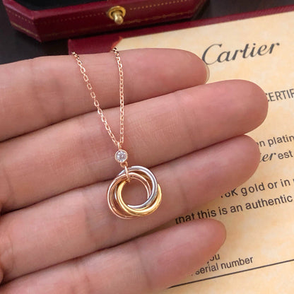 [Luna Brilliance] TRINITY  NECKLACE 1 DIAMOND