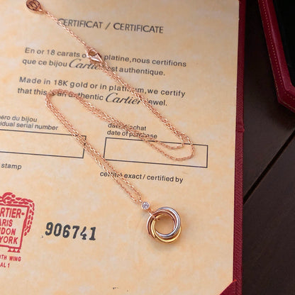 [Luna Brilliance] TRINITY  NECKLACE 1 DIAMOND