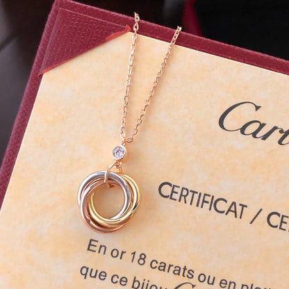 [Luna Brilliance] TRINITY  NECKLACE 1 DIAMOND