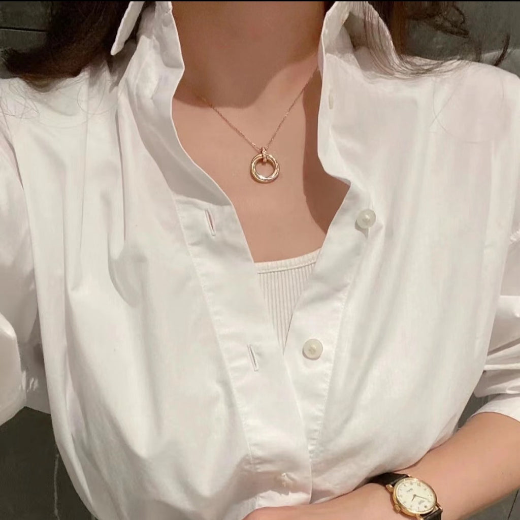 [Luna Brilliance] TRINITY MEDIUM  DIAMONDS NECKLACE