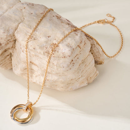 [Luna Brilliance] TRINITY MEDIUM  DIAMONDS NECKLACE