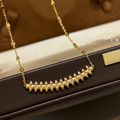 [Luna Brilliance] CLASH  SMALL FULL DIAMOND NECKLACE