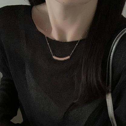 [Luna Brilliance] CLASH  SMALL FULL DIAMOND NECKLACE
