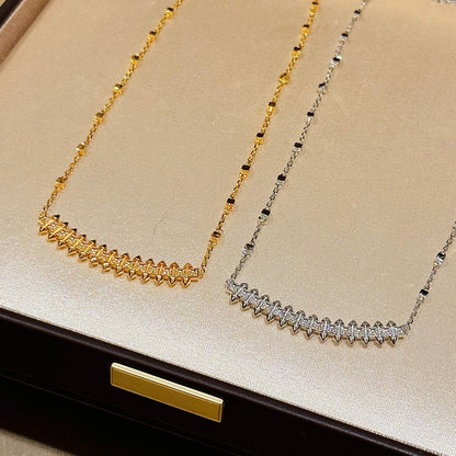 [Luna Brilliance] CLASH  SMALL FULL DIAMOND NECKLACE