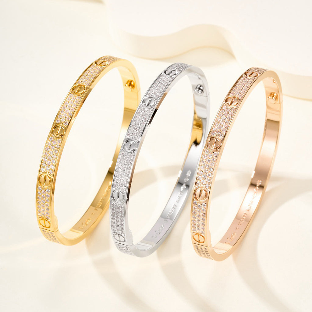 [Luna Brilliance] LOVE BRACELET 4.8MM DIAMOND-PAVED