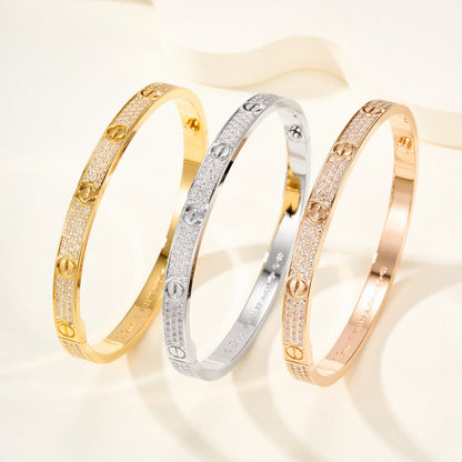 [Luna Brilliance] LOVE BRACELET 4.8MM DIAMOND-PAVED
