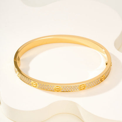 [Luna Brilliance] LOVE BRACELET 4.8MM DIAMOND-PAVED