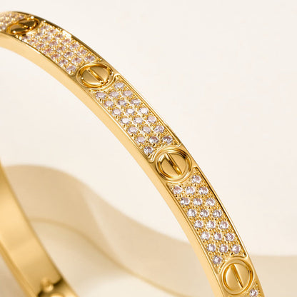 [Luna Brilliance] LOVE BRACELET 4.8MM DIAMOND-PAVED