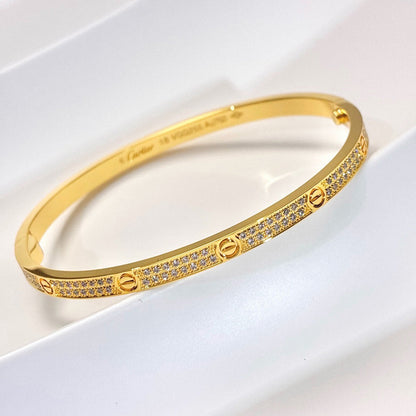 [Luna Brilliance] LOVE BRACELET 3.65MM DIAMOND-PAVED