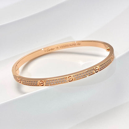 [Luna Brilliance] LOVE BRACELET 3.65MM DIAMOND-PAVED