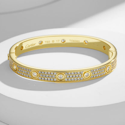 [Luna Brilliance] LOVE BRACELET 6.1MM DIAMOND-PAVED 10 BIG DIAMONDS
