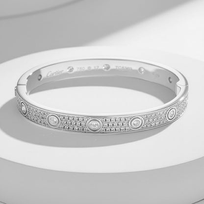 [Luna Brilliance] LOVE BRACELET 6.1MM DIAMOND-PAVED 10 BIG DIAMONDS